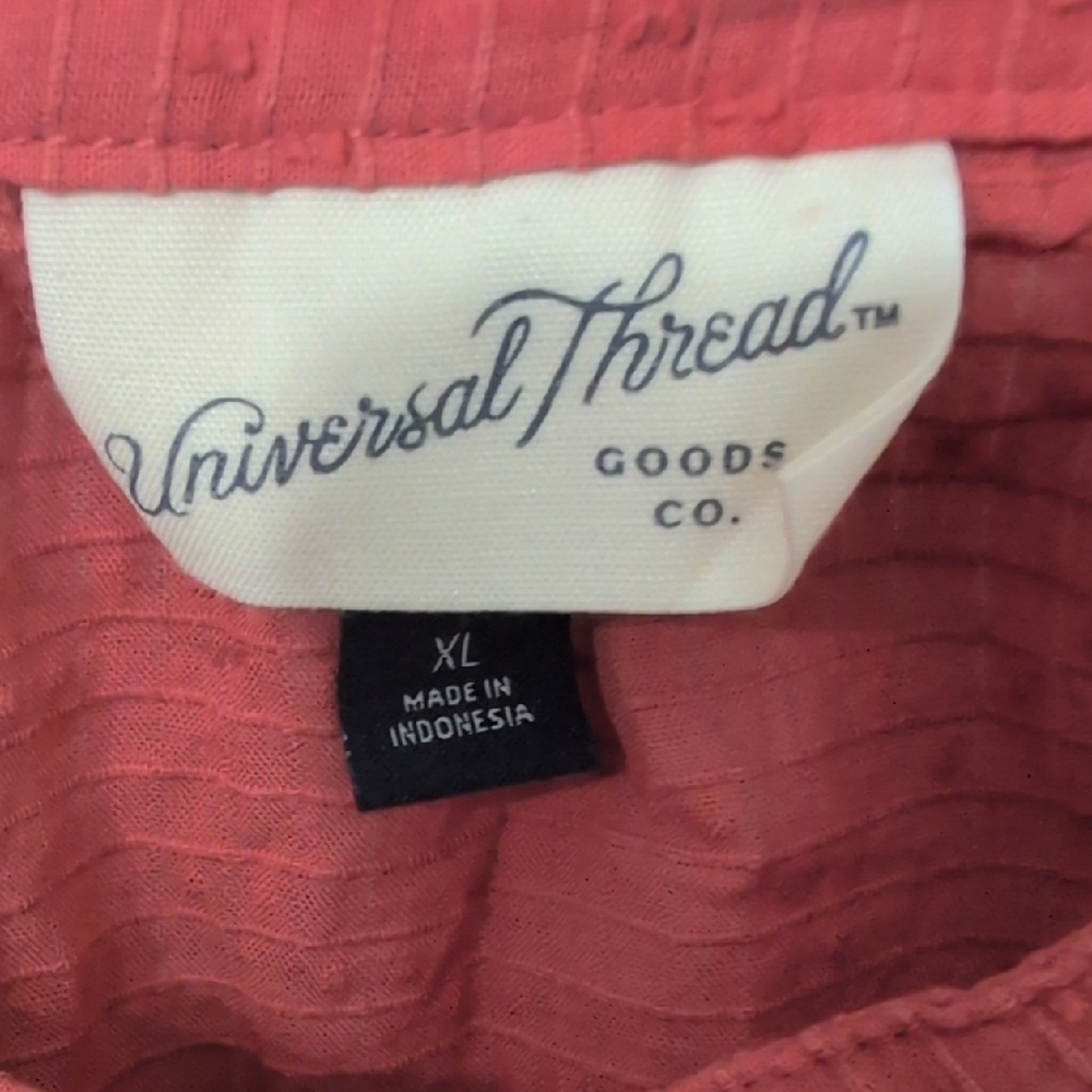 Universal Thread Rust Button Down Blouse - Picture 2 of 7